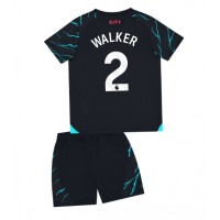 Echipament fotbal Manchester City Kyle Walker #2 Tricou Treilea 2023-24 pentru copii maneca scurta (+ Pantaloni scurti)